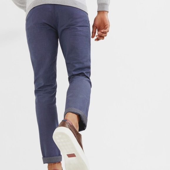 Ted Baker London Mini Design Slim Fit Trousers - Picture 2 of 7